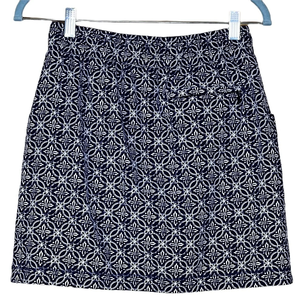 T by Talbots Women’s Faux Wrap Skirt Skort With Bike Shorts Attached XS EUC - Picture 5 of 9